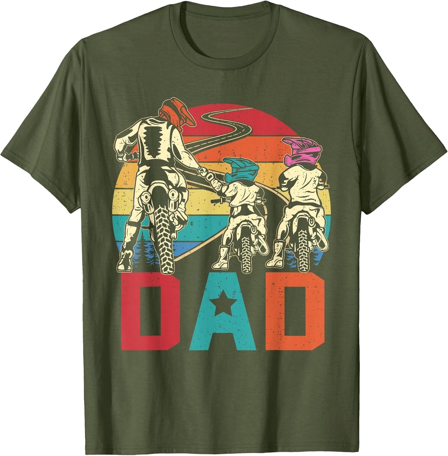 Retro Motocross Father's Day Costume For Men Kids