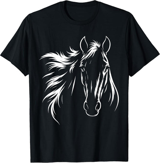 Elegant Horse Silhouette tee for Horse Lovers