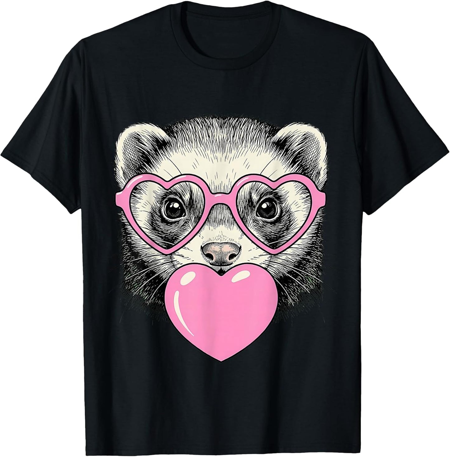 Funny Ferret BubbleGum Heart