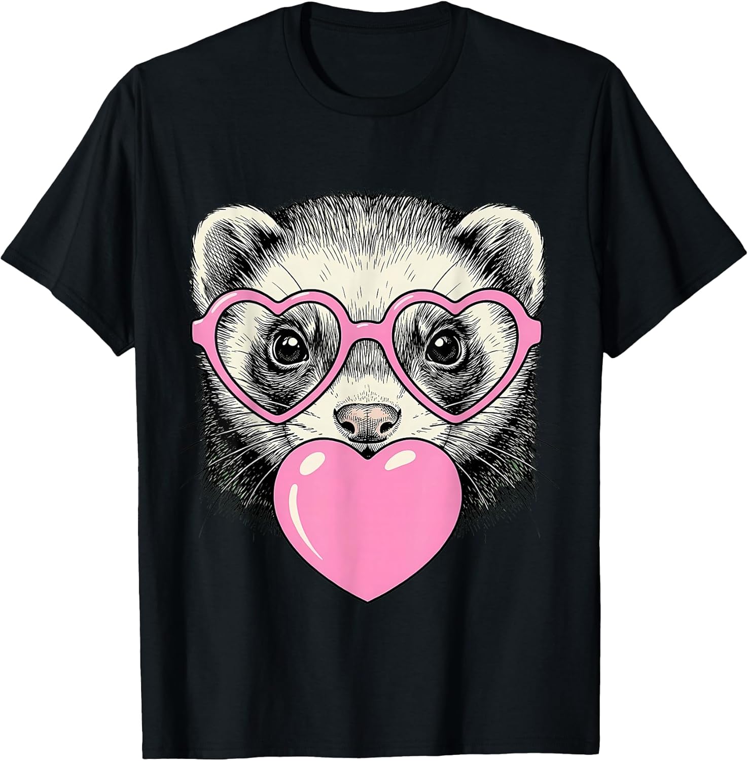 Funny Ferret BubbleGum Heart