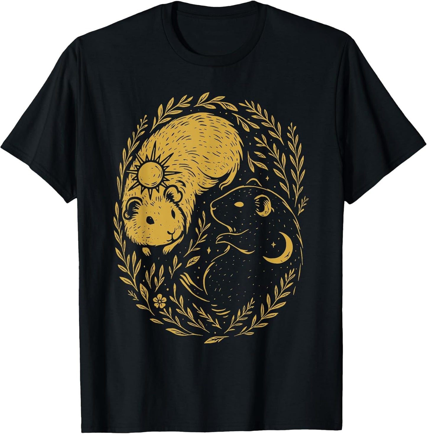 Sun And Moon Guinea Pig Yin Yang Funny Animal