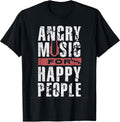 Funny Angry Music For Happy People Tee Shirt