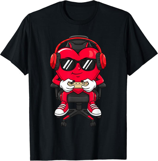 Boys Funny Valentines Tee for Gamer