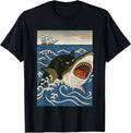 cat hunting shark shirt