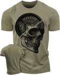 Skull Plate Gym Shirt, Work Out Deadlift Skull T-Shirt for Men