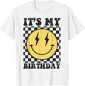 Checkered It's My Birthday Smile Face Shirts