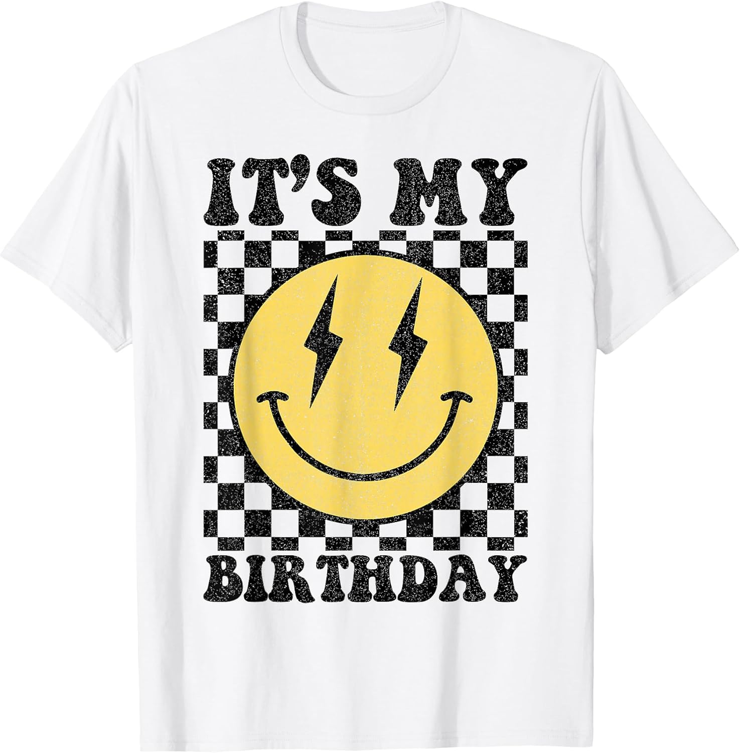 Checkered It's My Birthday Smile Face Shirts