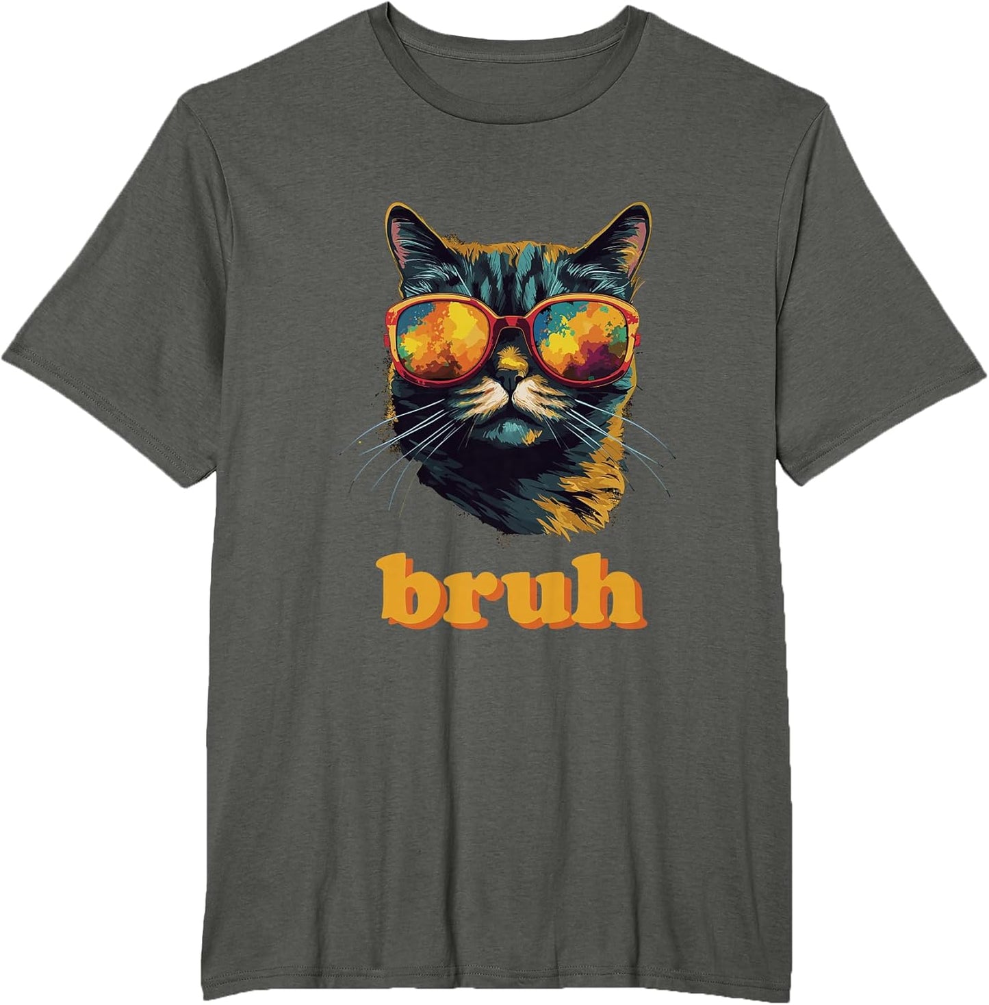 Teen Shirt for Brother Bruh Funny Meme Cat