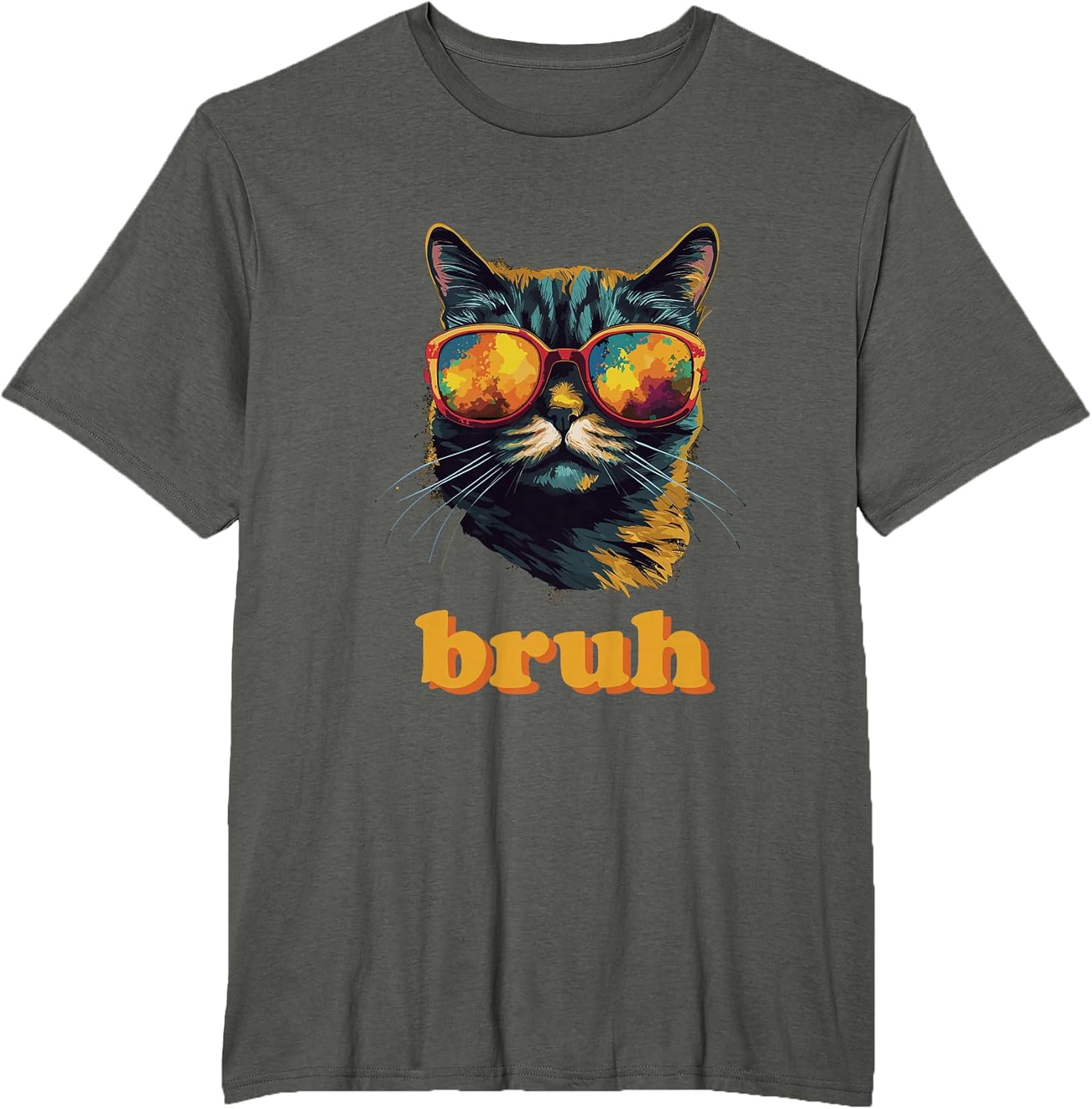 Teen Shirt for Brother Bruh Funny Meme Cat