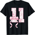 11 Year Old Birthday Girl Coquette Pink Bow