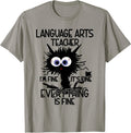 English Language Art ELA Teacher It's Fine Cat