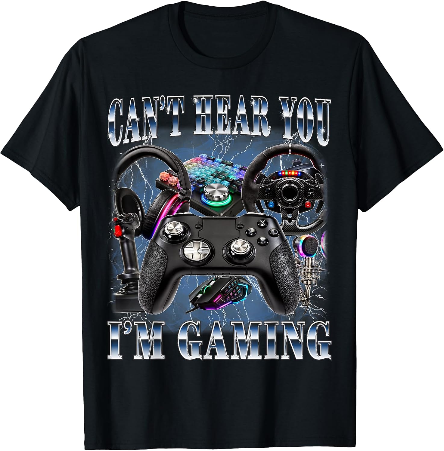 Can't Hear You I'm Gaming Video Game Lover 90s Style Gamer T-Shirt