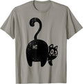 Hi Black Cat butt Funny shirts gift