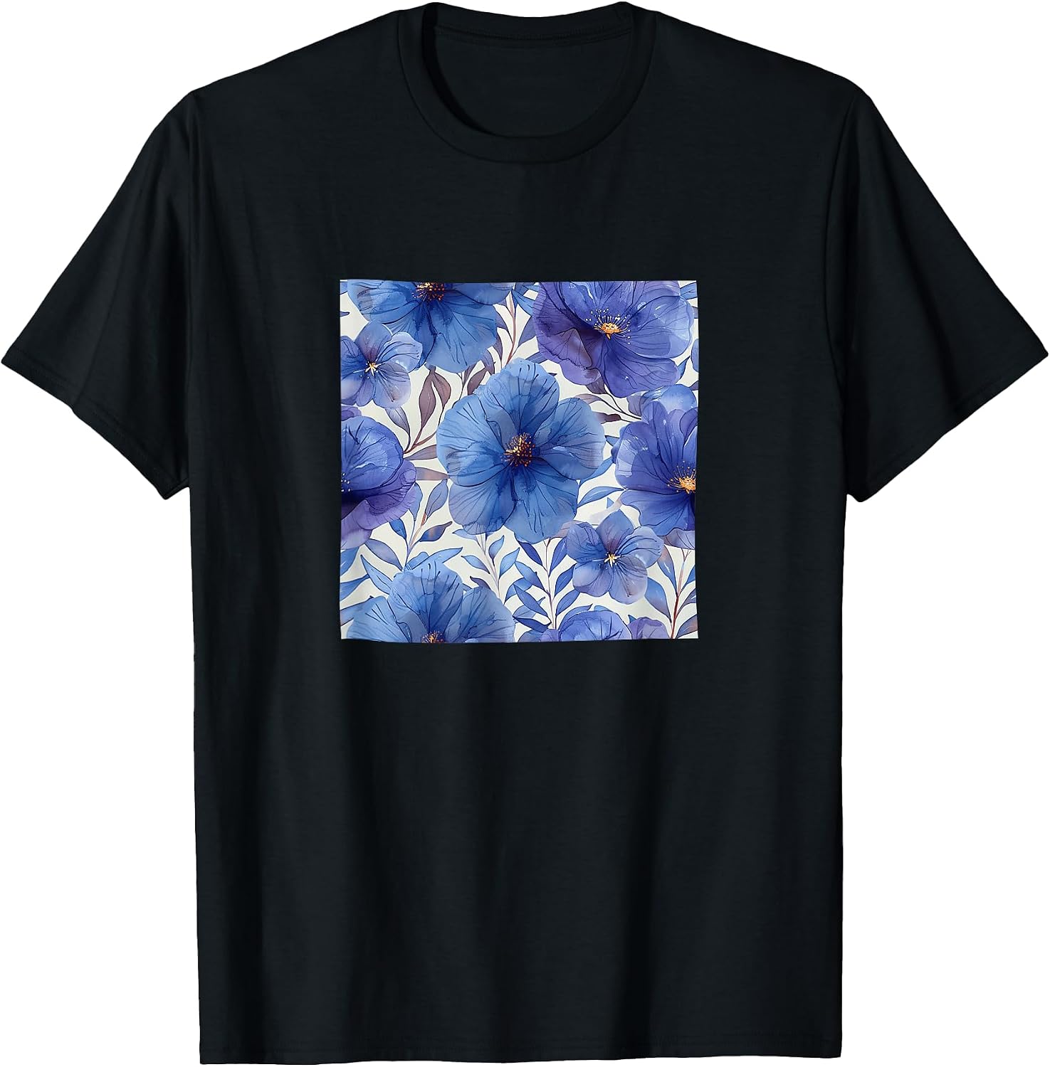 Periwinkle Flower Watercolor Pattern Merch