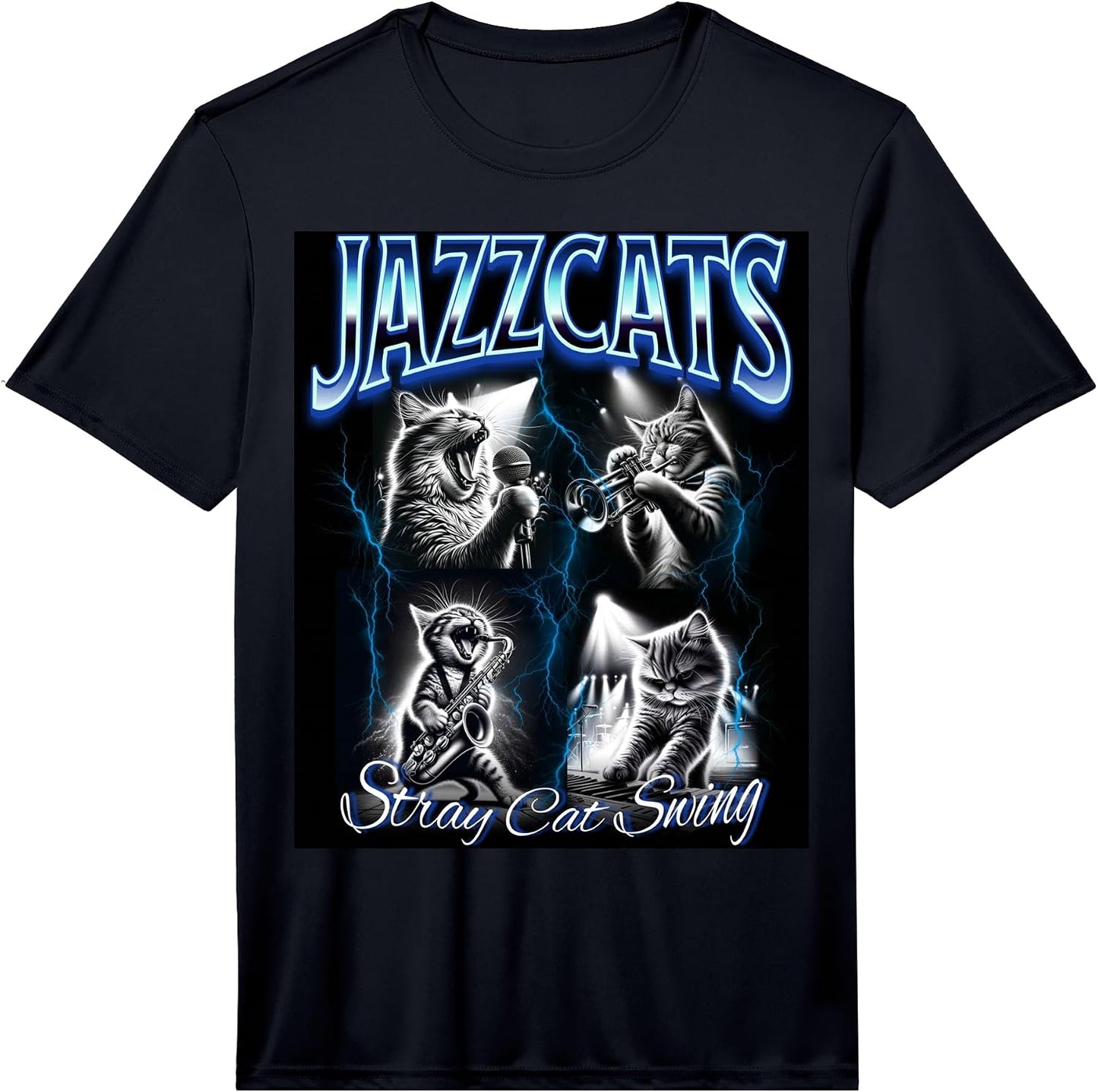 Kitty Cat Bootleg Jazz Rock Band Concert Tees