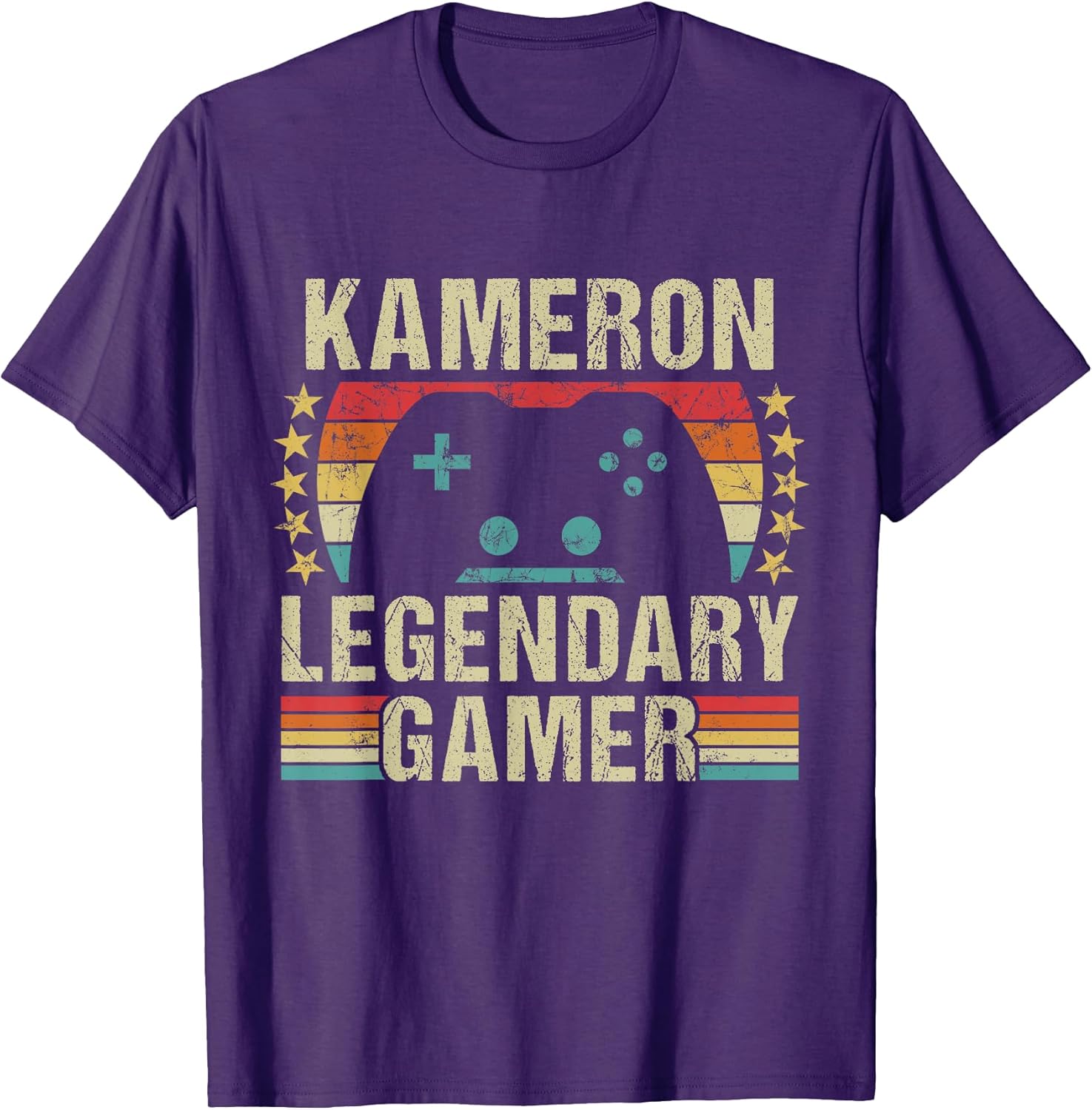 Kameron Gamer Retro Gaming Vintage Game Personalized 70s T-Shirt