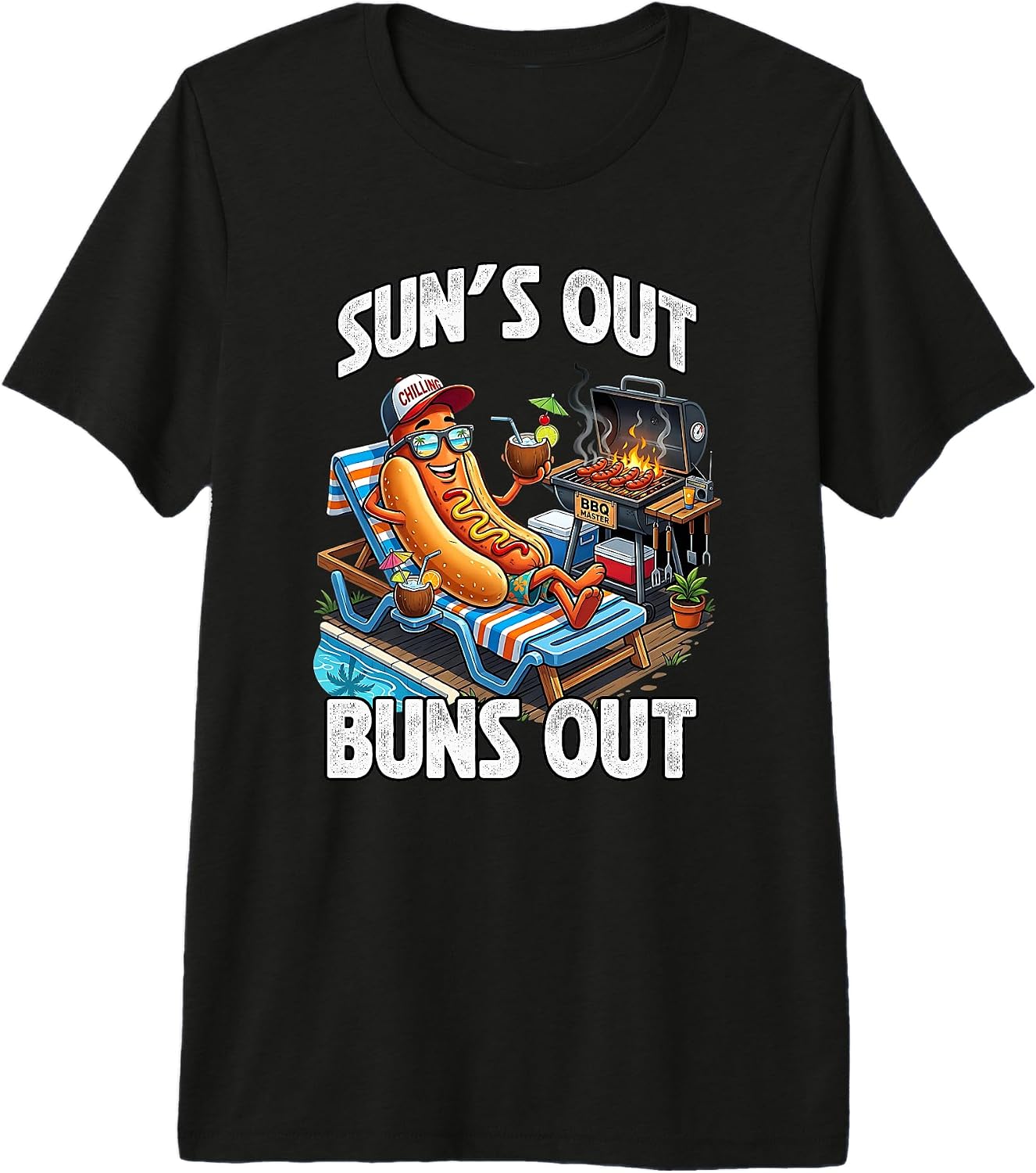 Funny BBQ Hot-Dog Grill Humor Graphic Co.