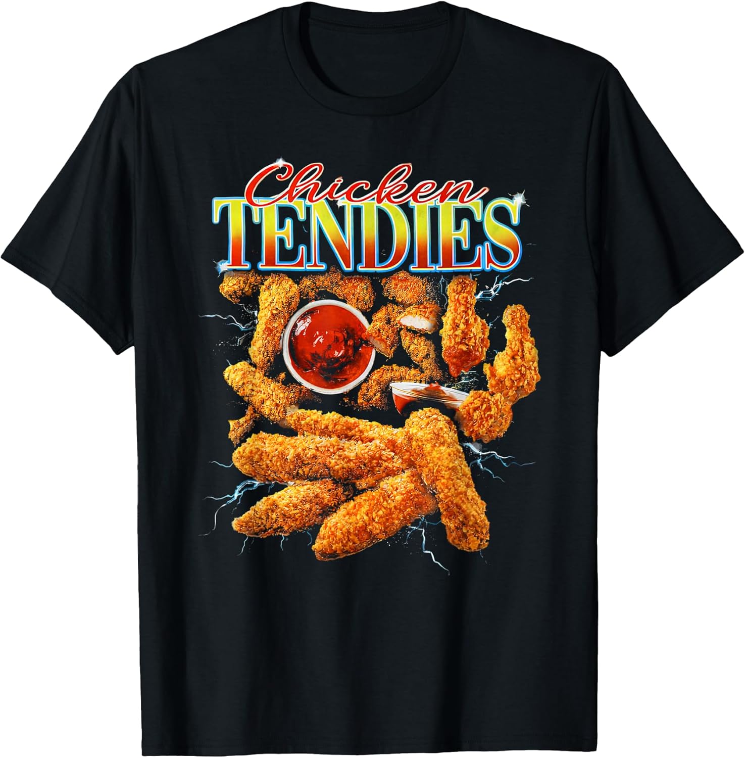 Funny Chicken Tenders 90s Bootleg Streetwear