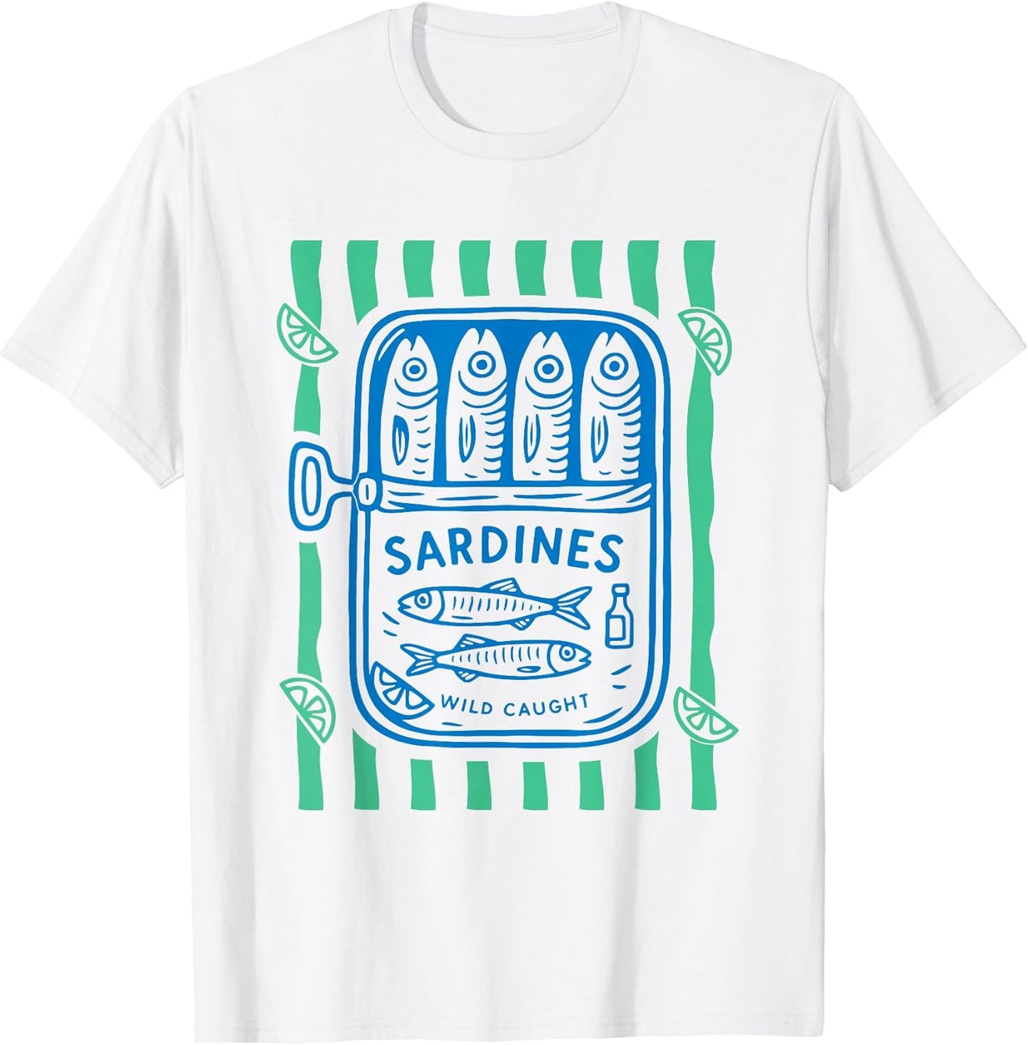 les Sardines Fisherman Aesthetic Coastal Sardine Fish T-Shirt