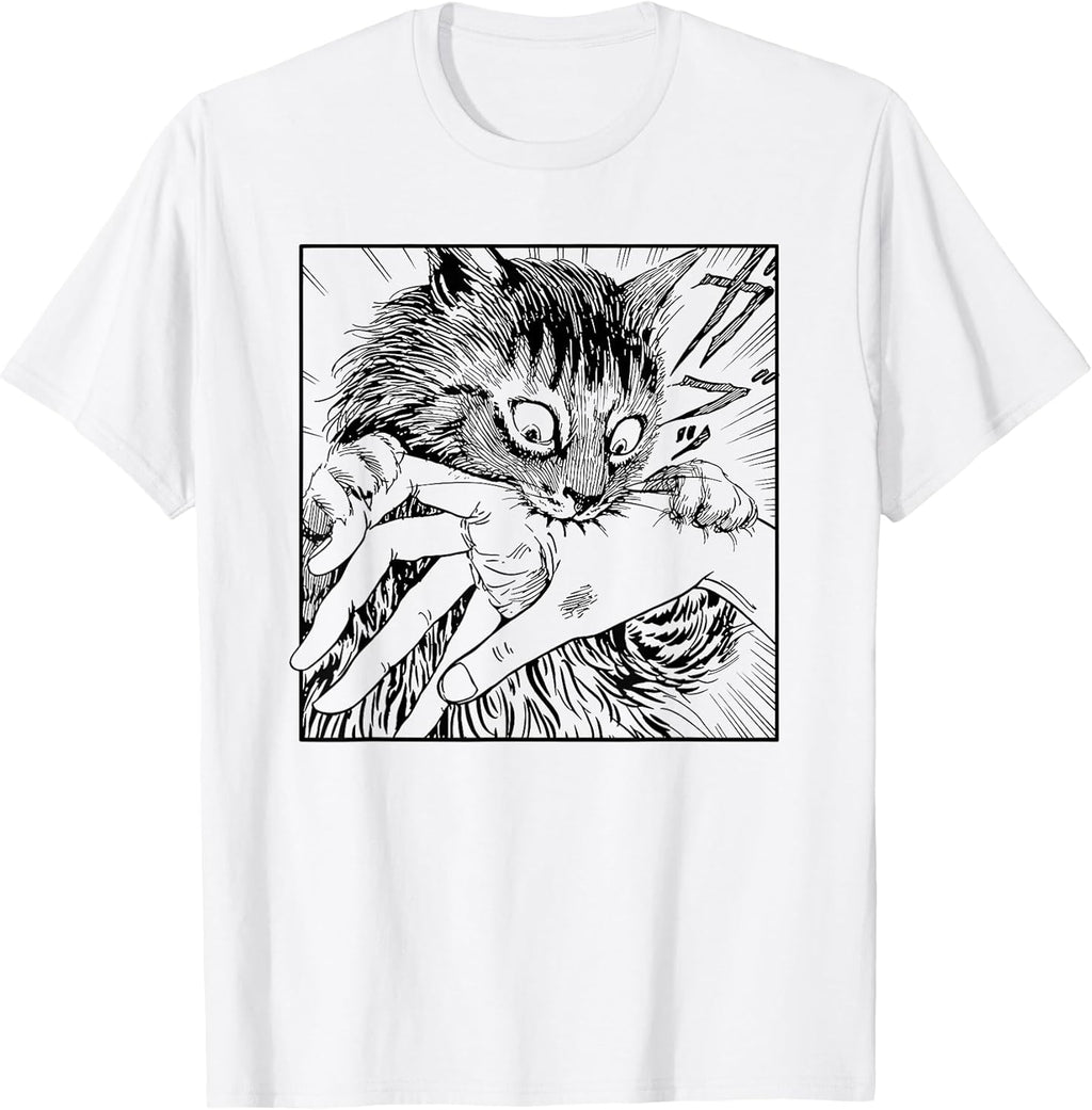 cat bite anime shirt
