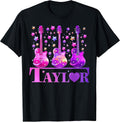 Retro Taylor First Name Personalized Groovy 80's