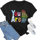 Teacher Shirts Be Kind Tshirt Women First Day of School Shirt Back to School Tees Motivation Crewneck Tee Tops