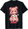 Kawaii Anime Girl with Adorable Cat Designs