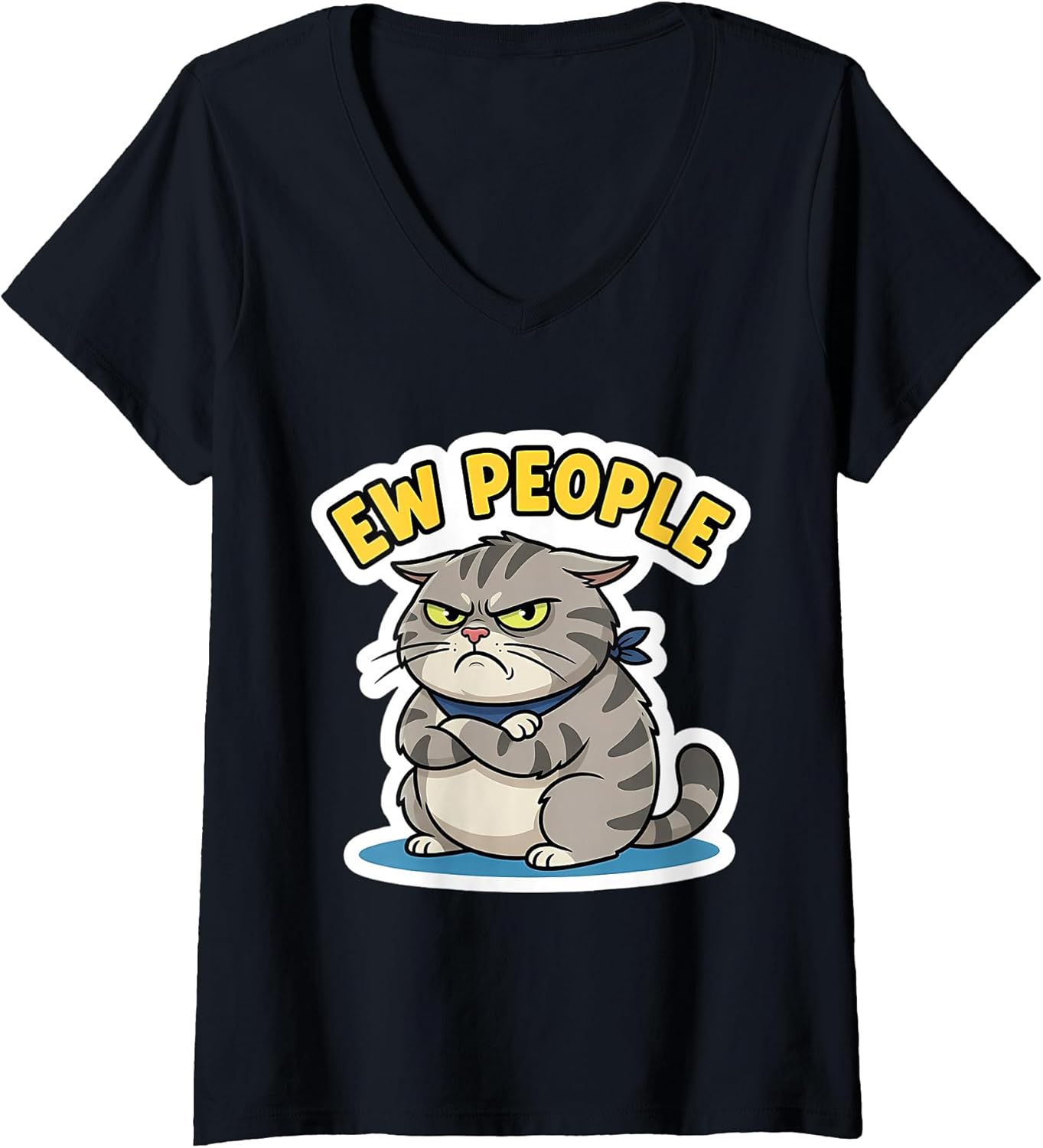 Ew People Funny Cat Introvert Anti Social Merch