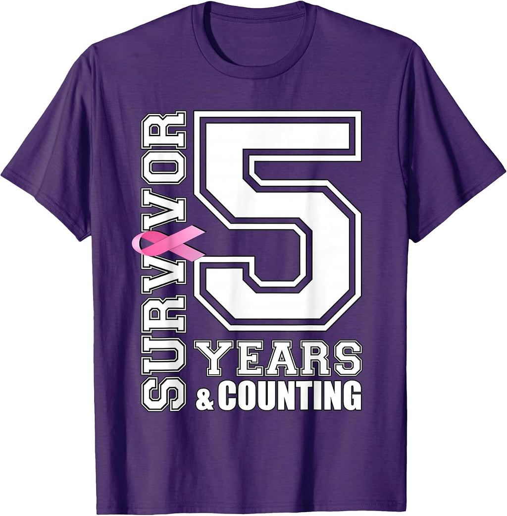 Personalized Pink Ribbon Awareness Survivor Years