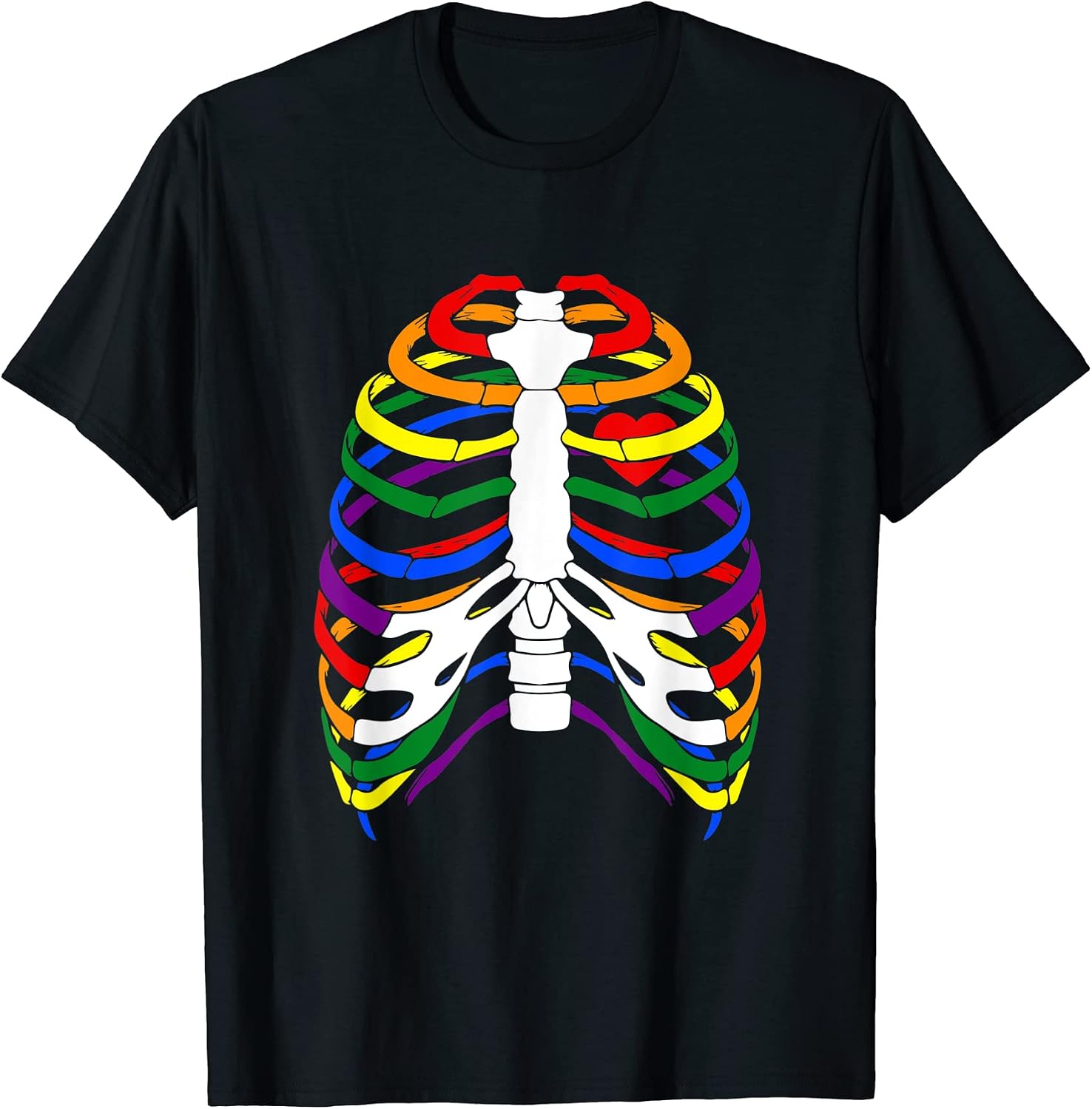 Rib Cage Gay Pride Rainbow Apparel