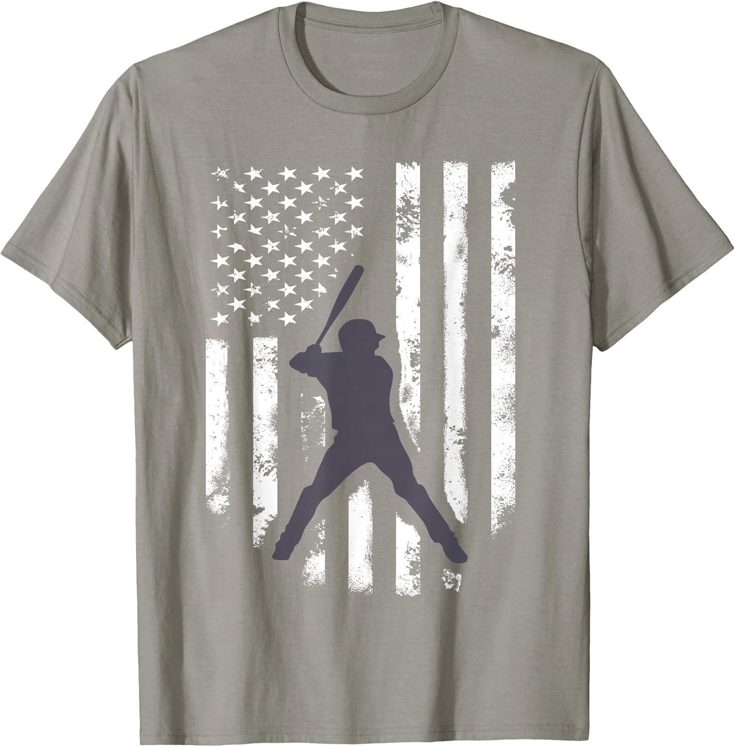Distressed American Flag Cool Men Women Boy Girl Baseball T-Shirt