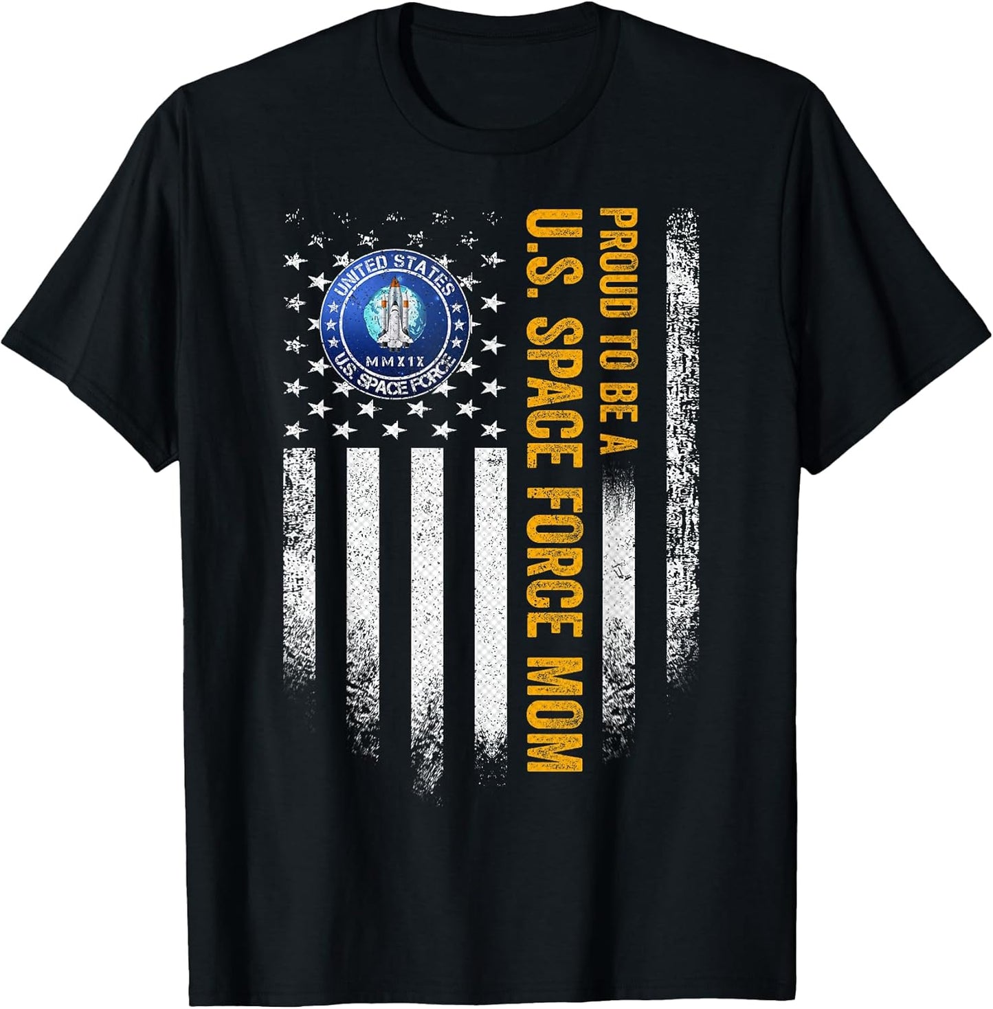 Vintage USA Flag Proud To Be A US Space Force Mom