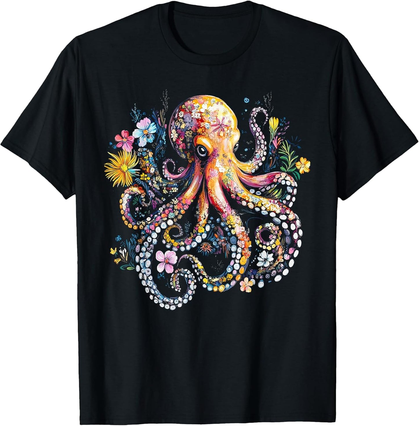 Vintage Floral Octopus Sea Animal Lover