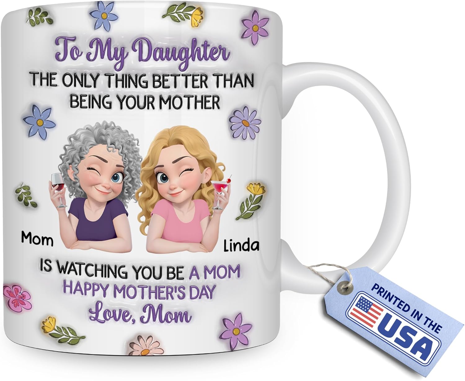 Wrappiness Personalized Mothers Day Mug Gift for Daughter from Mom - The Better Thing Than Being Your Mother Custom Gift First Mothers Day Cup for Daughter, New Mama Gift for Women from Parents