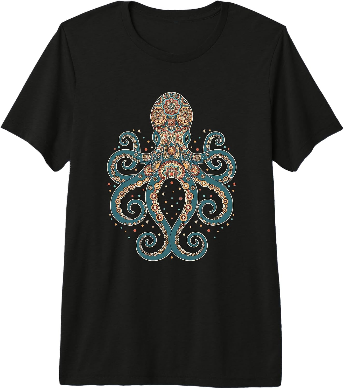 Octopus Floral Mandala Sea Creature Art