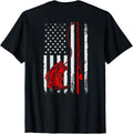 American Flag Fishing Rod Bass Fishing Shirts