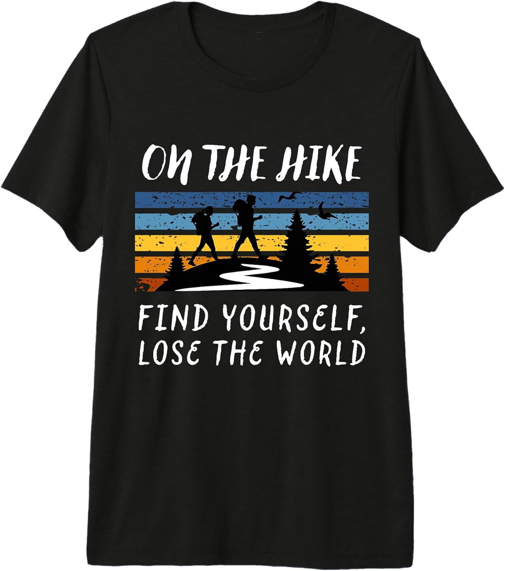 Retro Mountain Hiking Nature Forest Motivational