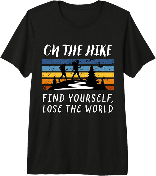 Retro Mountain Hiking Nature Forest Motivational