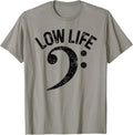 Bass Clef Low Life Music Marching Band Low Brass Bass Note T-Shirt