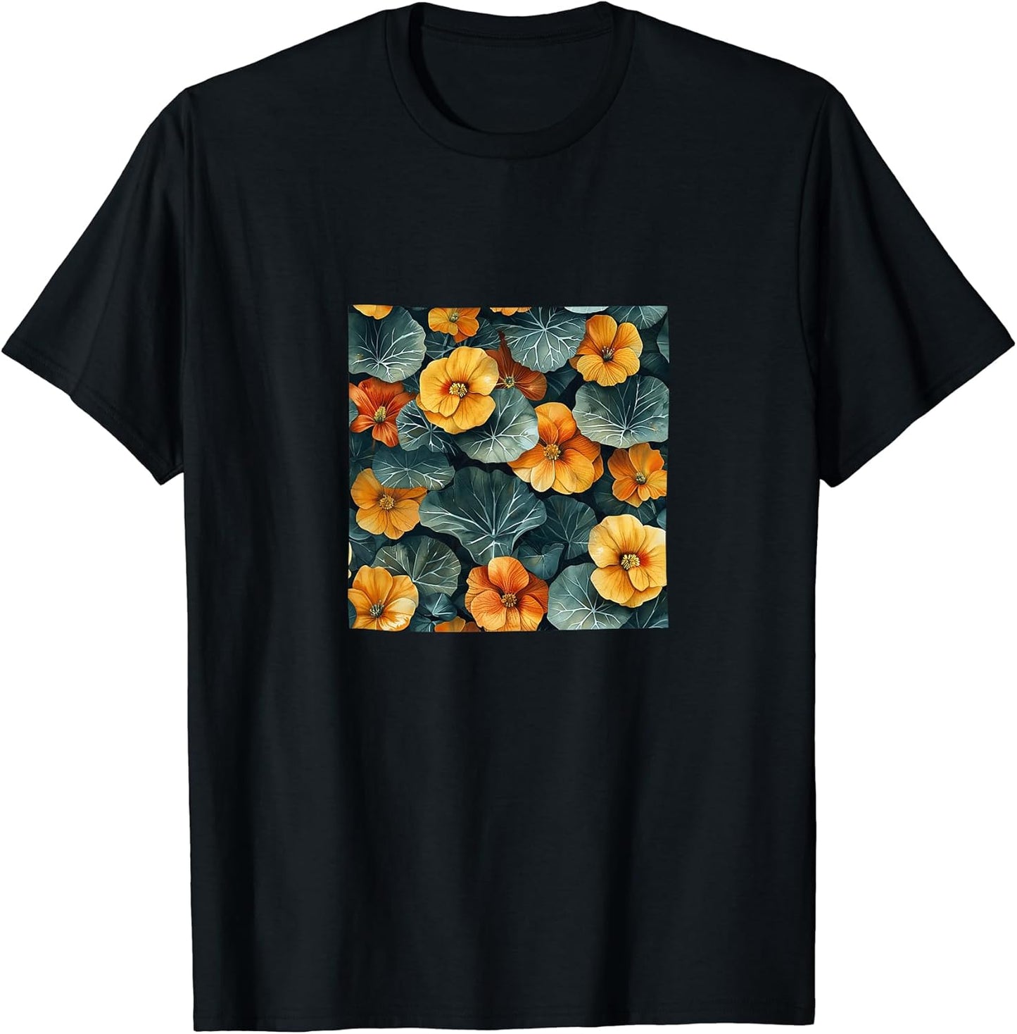 Nasturtium Flower Watercolor Pattern Merch