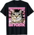 Save The Environment Eat Plastic Meme Tee