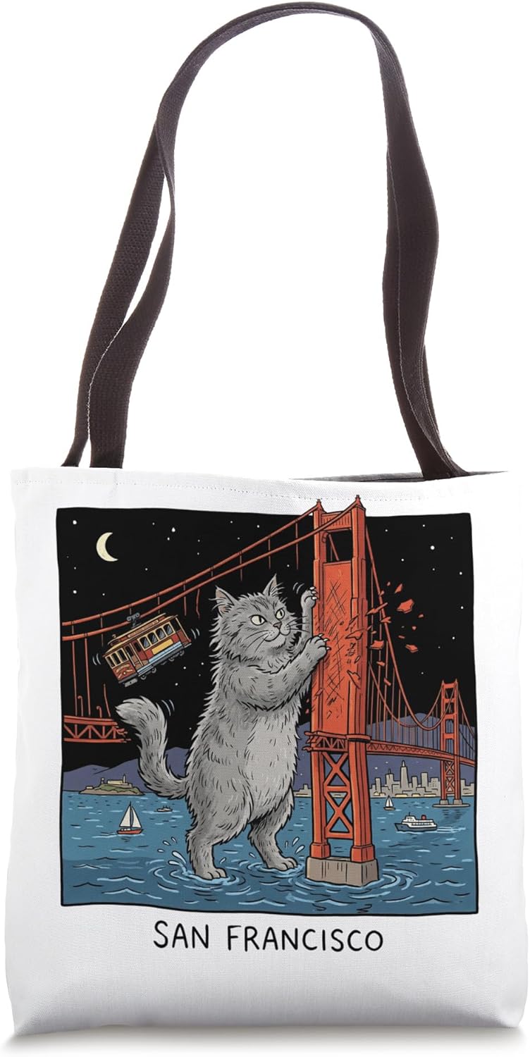Cat Tshirt San Francisco Golden Gate Bridge Kitten