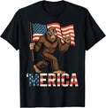 4th Of July Bigfoot Patriotic American Flag Tee
