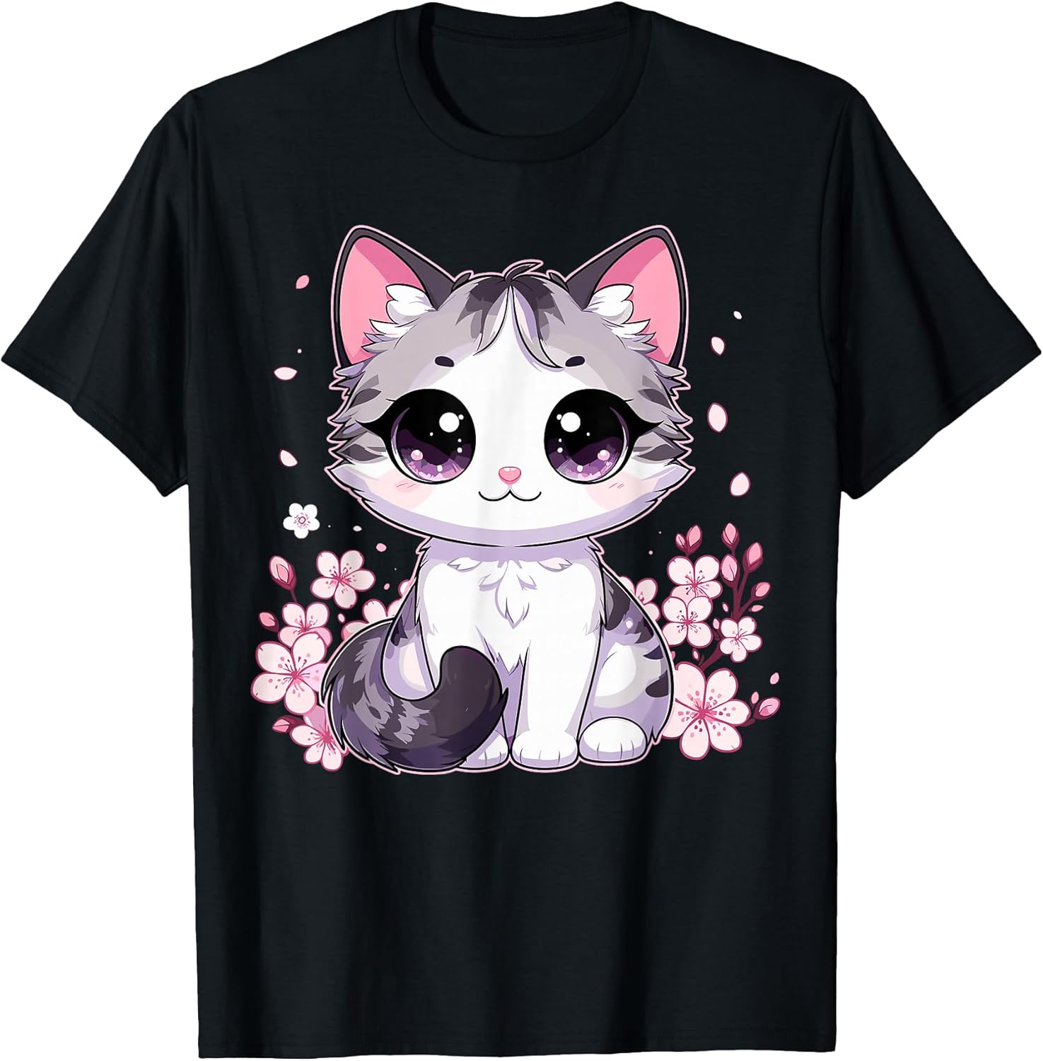 Cherry Blossom Kawaii Cat