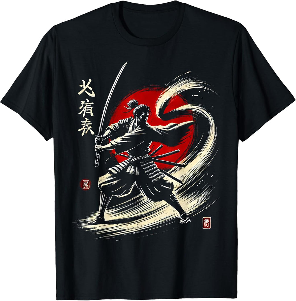 Japanese Warrior Samurai Ninja Japan Men Women Kids T-Shirt