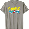 Logo with Smurfs Cast Retro Cartoon T-Shirt
