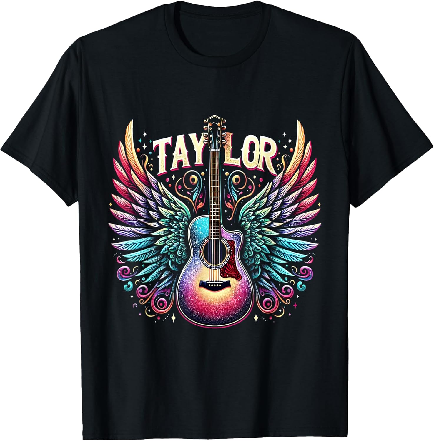 Girl Retro Taylor First Name Personalized Groovy 80's T-Shirt