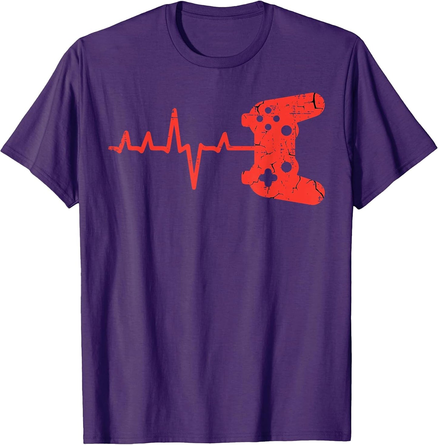 Gamer Heartbeart Game Controller Video Gaming Men Boys Kids T-Shirt