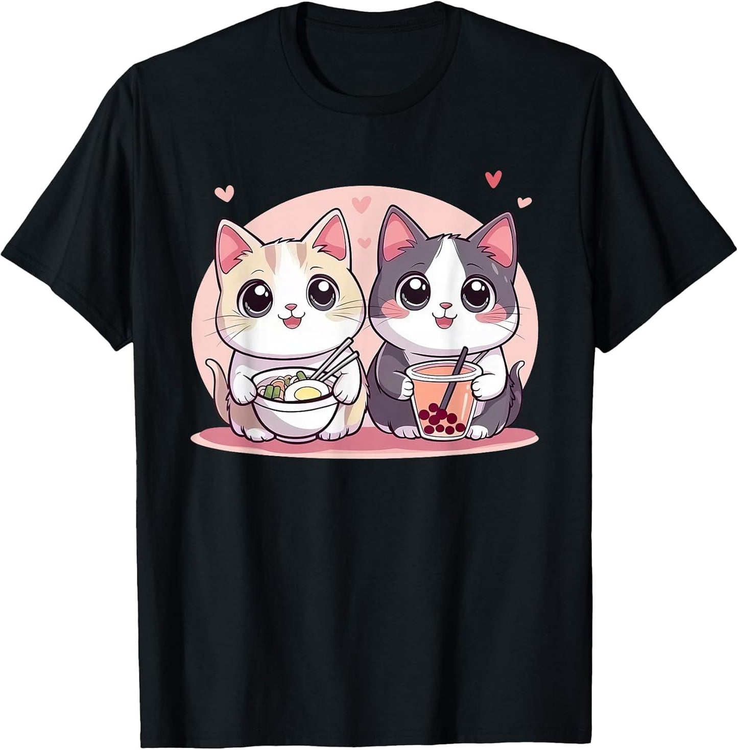 Kawaii Cat Graphic Tees Women Teen Girls
