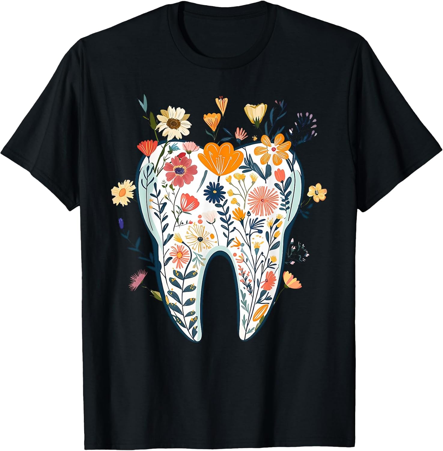 Tooth Dental Doctor Dentistry Hygienist Floral